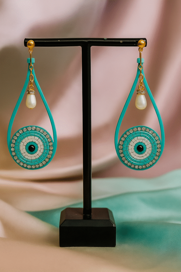 Evil Eye Vibrant Dangler - Teal Green