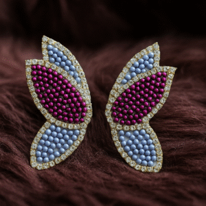 Butterfly Wings Trendy Studs - Pink