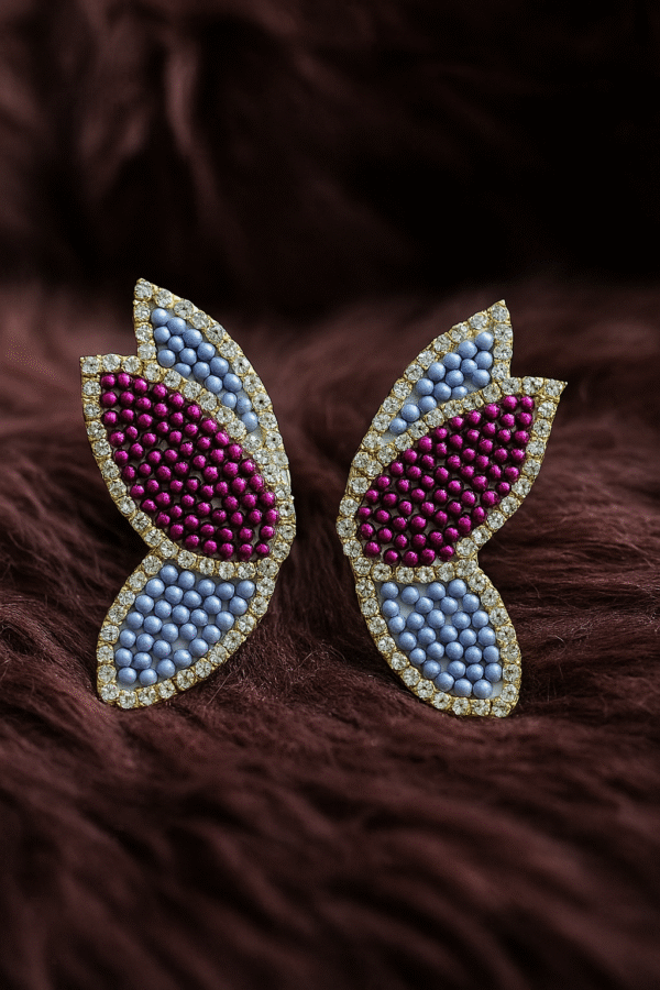 Butterfly Wings Trendy Studs - Pink
