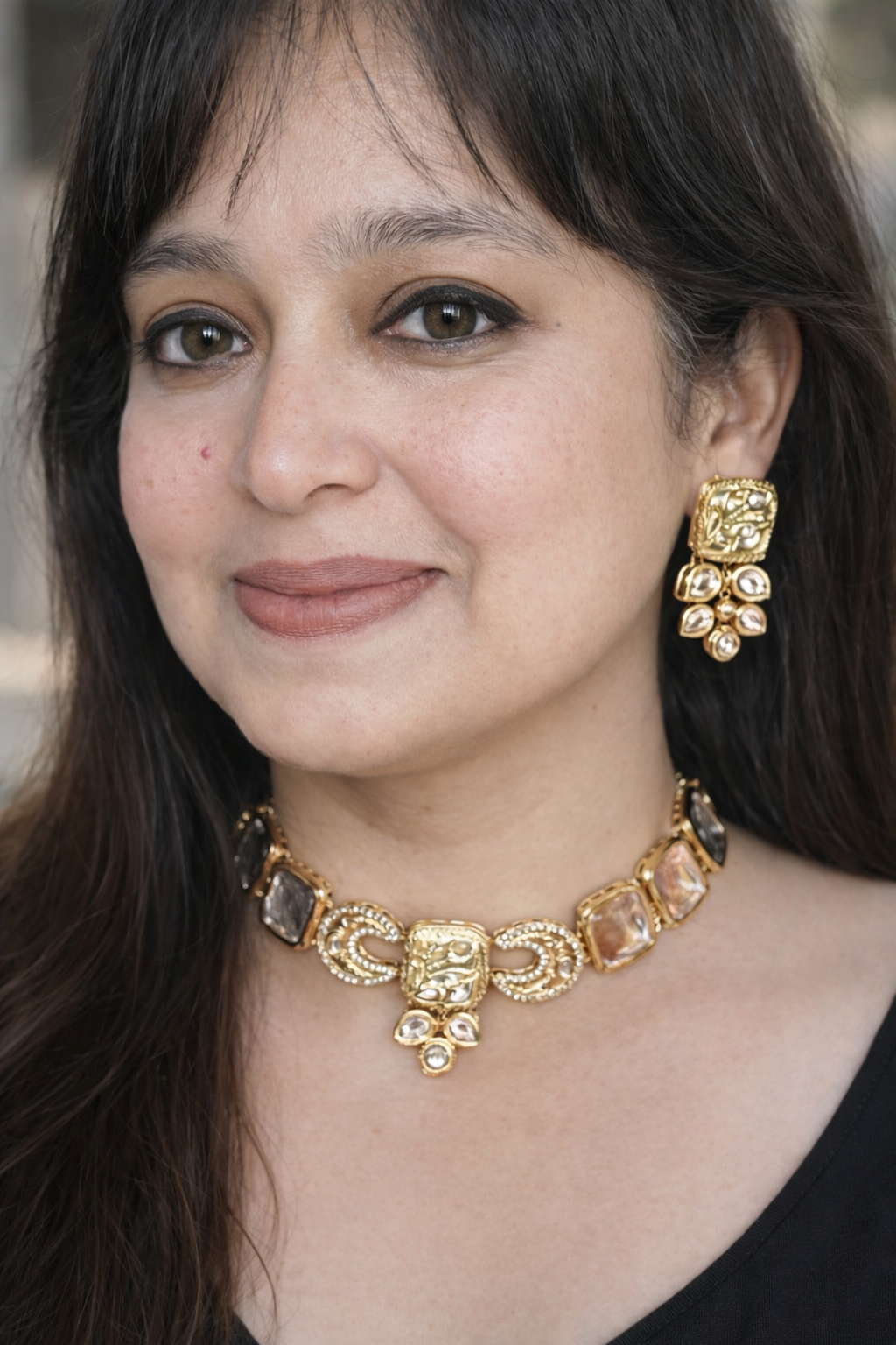 Rang Single layer Gold Plated Kundan Jewellery