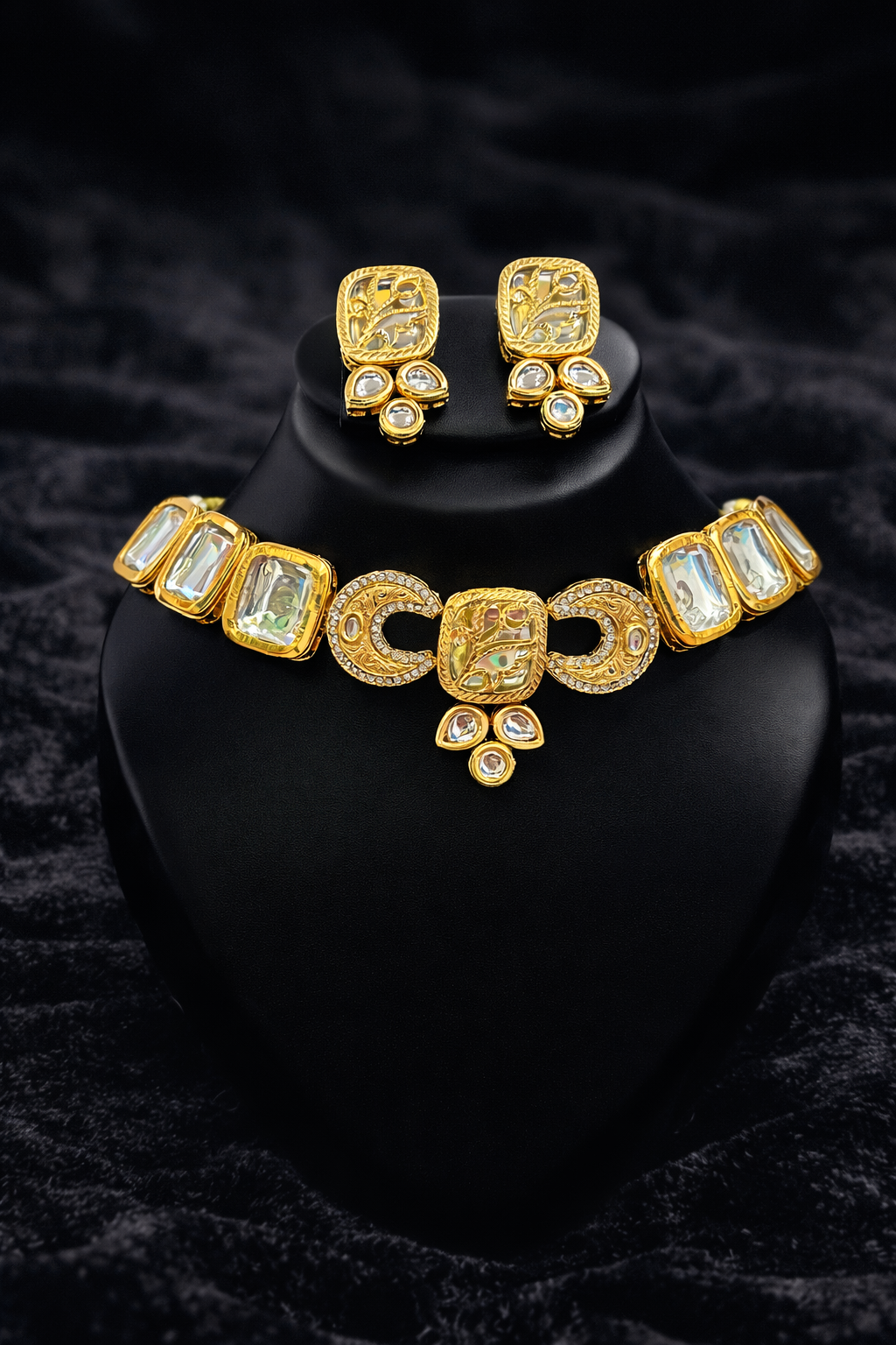 Rang Single layer Gold Plated Kundan Jewellery - Image 3
